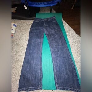 Hugo Boss Candiani Denim Finest Italian Fabric Stretch 36x32 Mens Jeans Blue